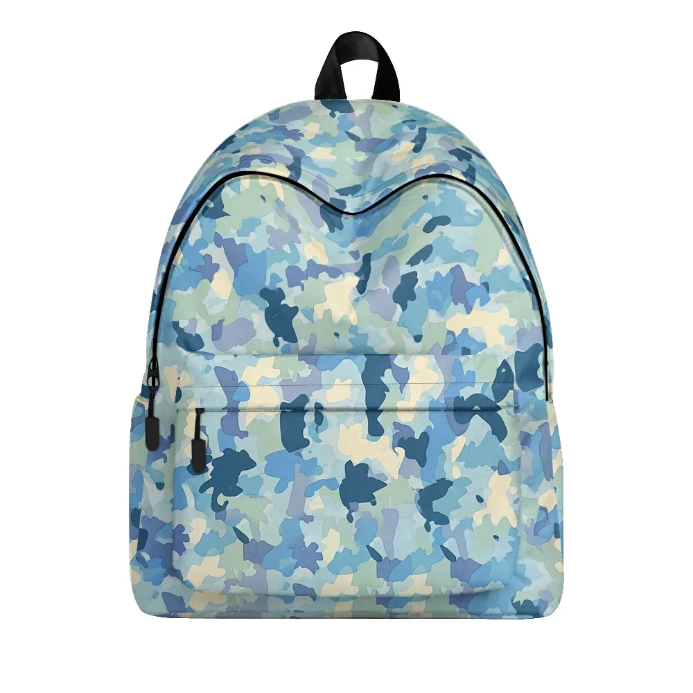 sac à dos imprimé camouflage pastel aquarelle, sacs à crayons, bretelles réglables, sac d'école léger et durable, sac à dos de voyage, ensembles pour adolescents