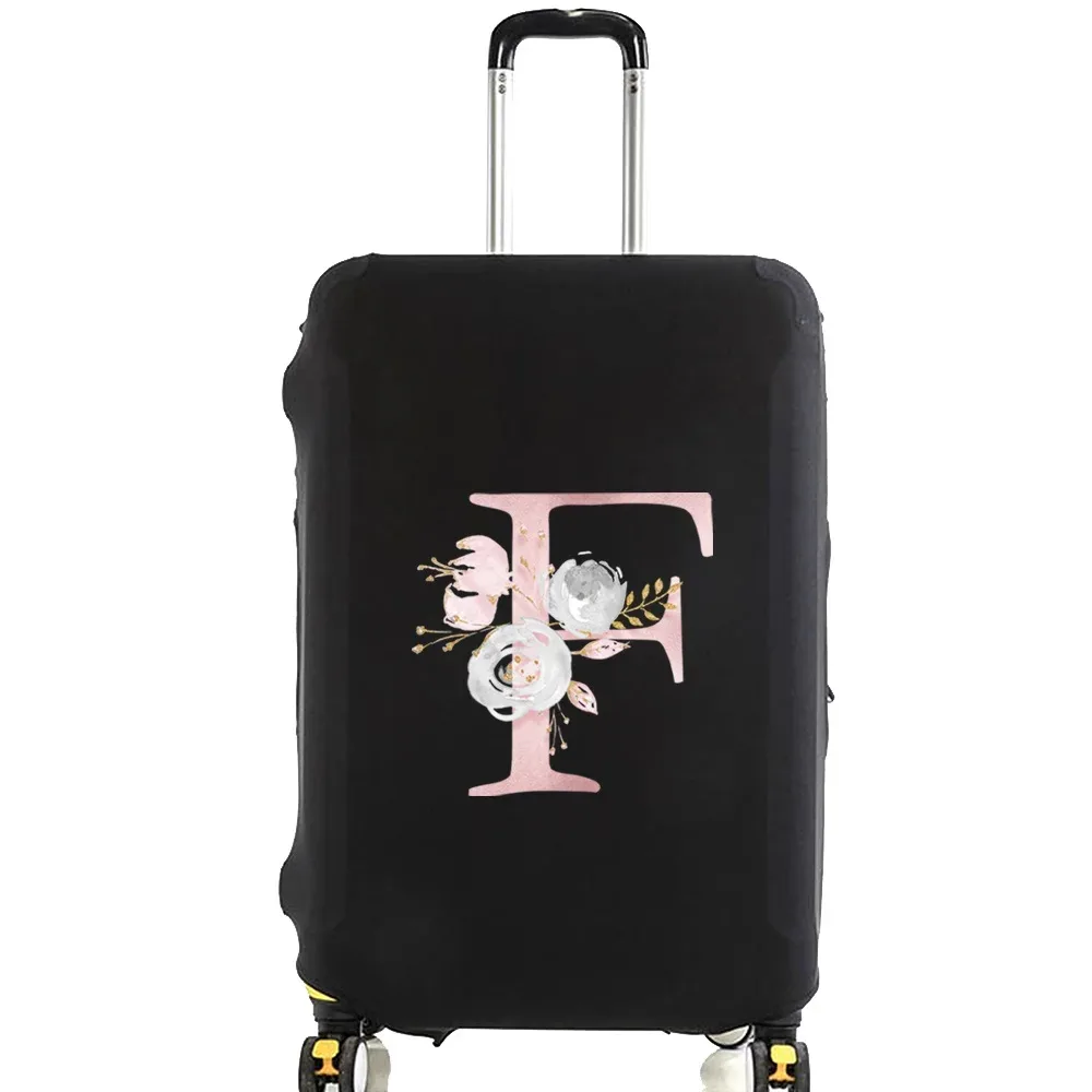 valise à bagages valise housse de protection rose fleur lettre nom motif voyage élastique bagages housse anti-poussière appliquer 18-28 valise