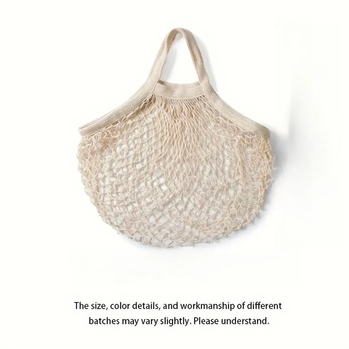 sac fourre-tout réutilisable en coton tressé, idéal pour les courses, le rangement des légumes et fruits, protection de l'environnement