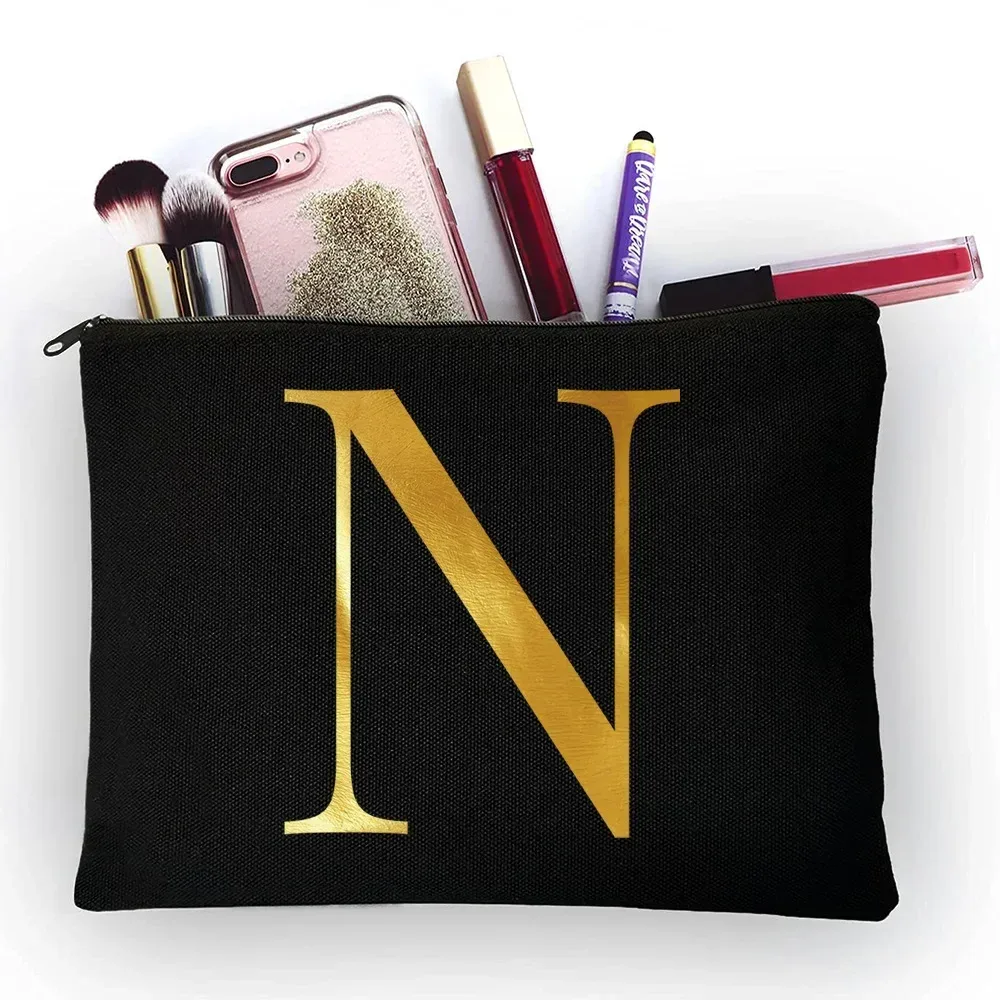 sacs à cosmétiques pour femmes, 26 lettres imprimées, jolis sacs à main de rangement portables de voyage décontractés, trousse de maquillage, trousse de toilette, offre spéciale