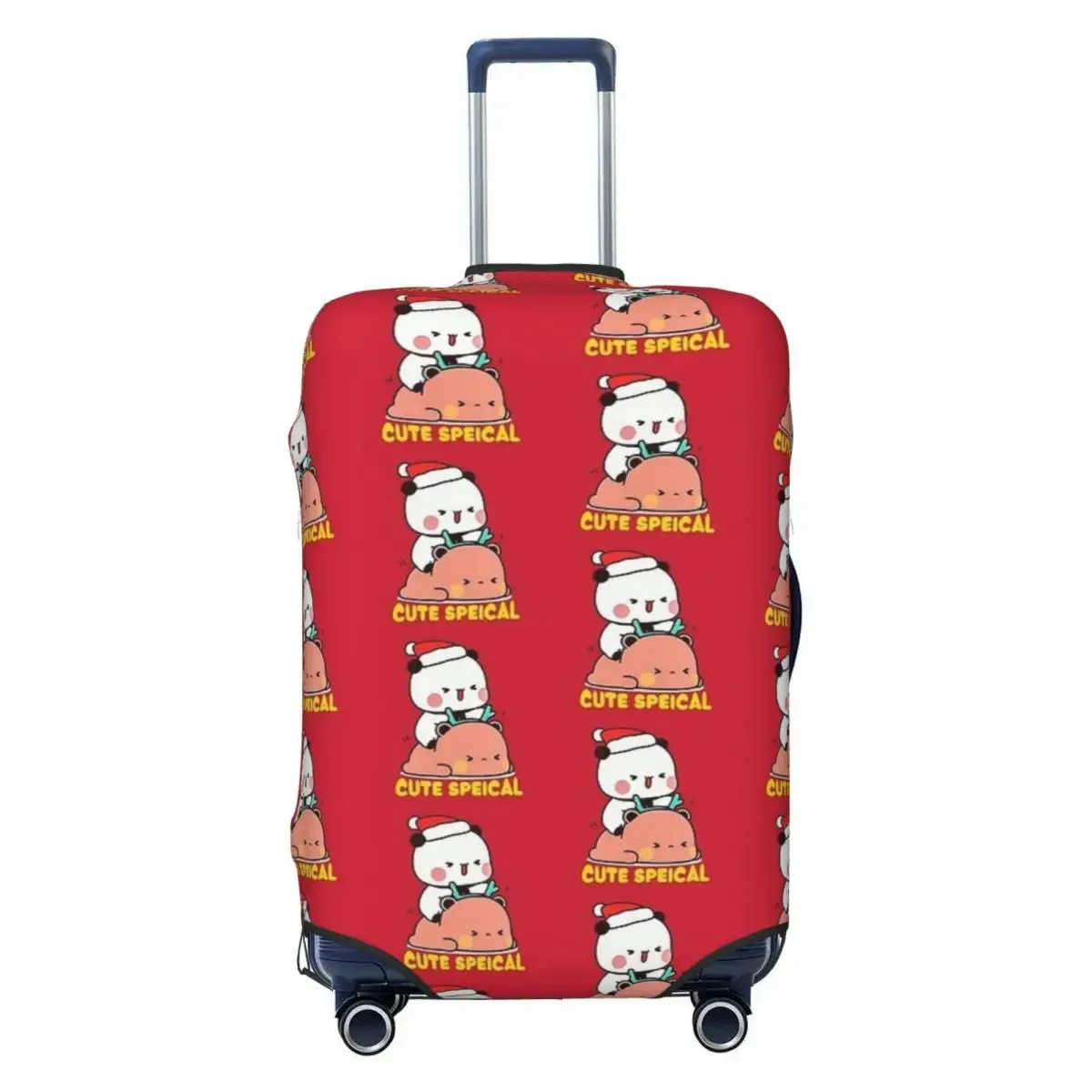 housse de valise peach and goma bubu dudu, motif ours mignon, pour voyage en avion, protection pratique pour bagages
