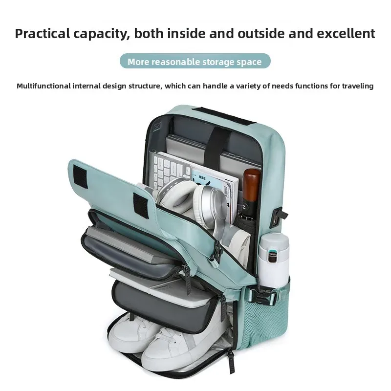 sac à dos de voyage de grande capacité, sac à bagages léger multifonctionnel pour femmes et hommes, sac à main et à bandoulière