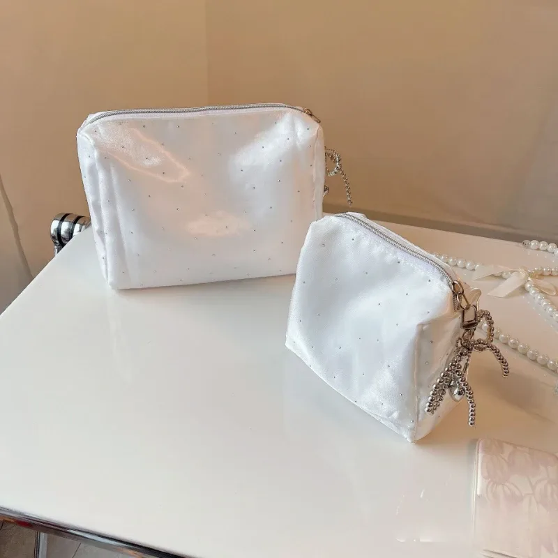 organisateur de cosmétiques de voyage pour femmes, petite trousse de maquillage, pochette carrée à fermeture éclair, sac à main à la mode