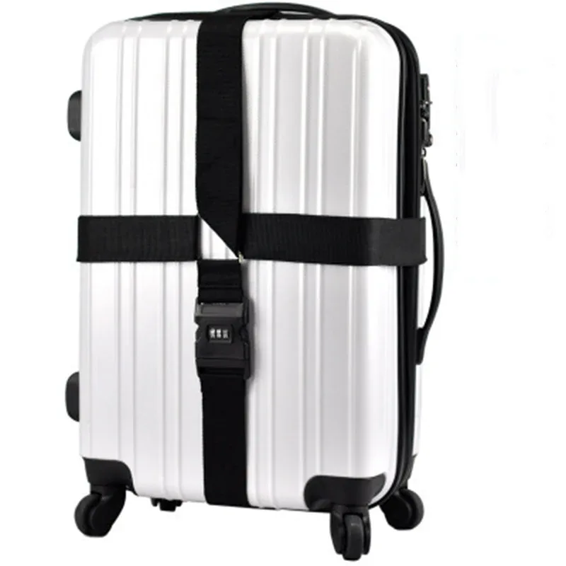 cipher lock ceinture de voyage trolley ceinture de sécurité boîte d'emballage de bagages sangle croisée valise