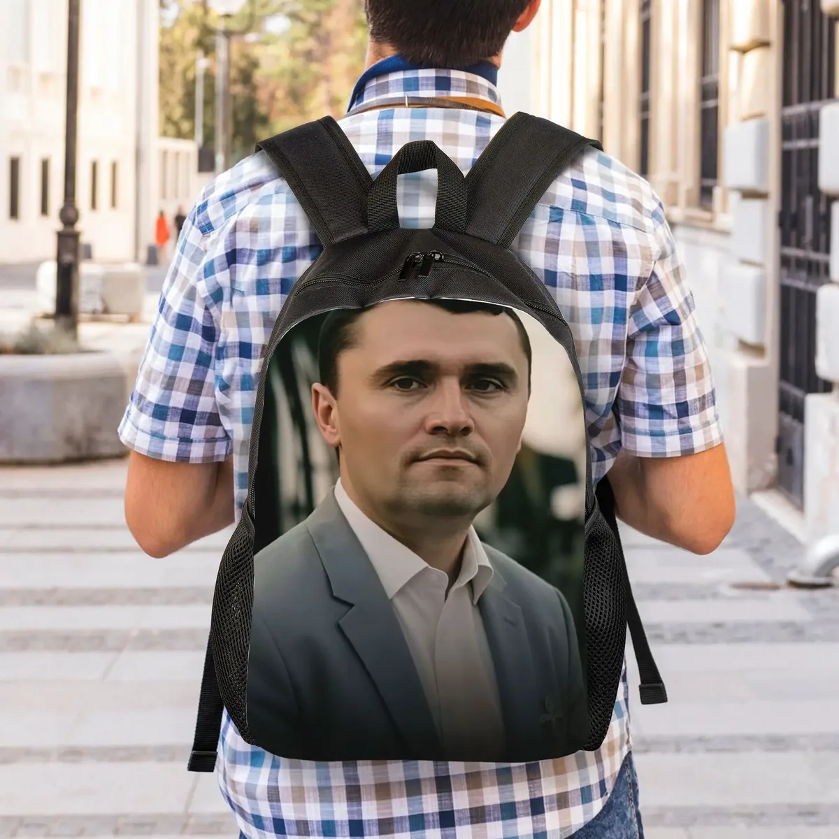 sac à dos amusant charlie kirk, sacs à dos de voyage, sacs d'école pour adolescents, design kawaii, sac à dos durable