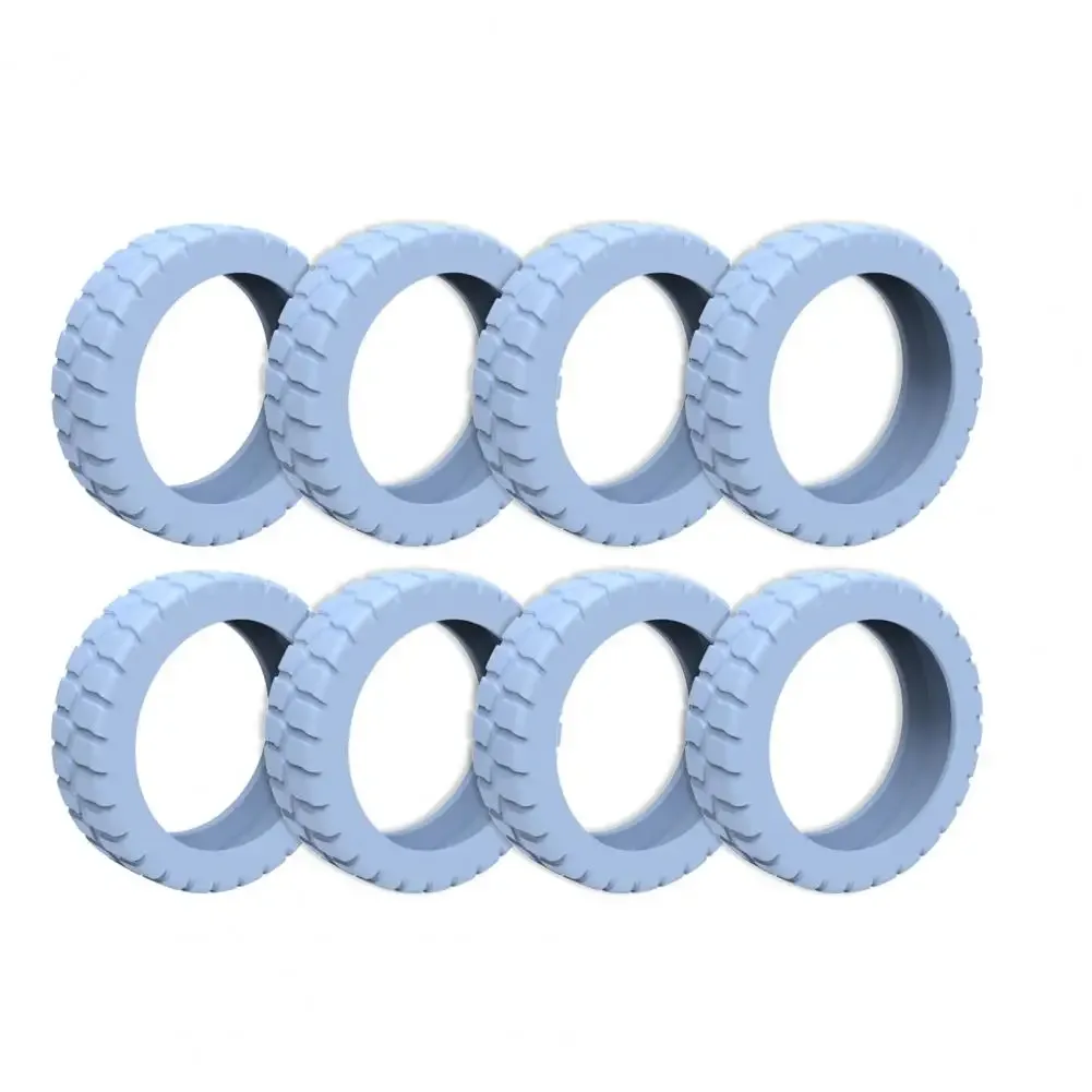 juste de roue de bagage en silicone, réduction du bruit, 8 spinner, valise de cabine, protection de roulette, accessoires de bagages, 8 pièces