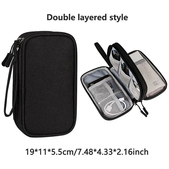 sac de rangement numérique portable multicolore pour voyage - pochette organisatrice de câbles électroniques pour chargeurs, câbles usb, batteries externes, écouteurs