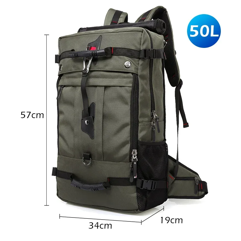 sac à dos de rangement bange 40/50l, sac de voyage robuste, sac à dos tactique, sac à dos de trekking, sac à dos de randonnée, sac à dos de camping