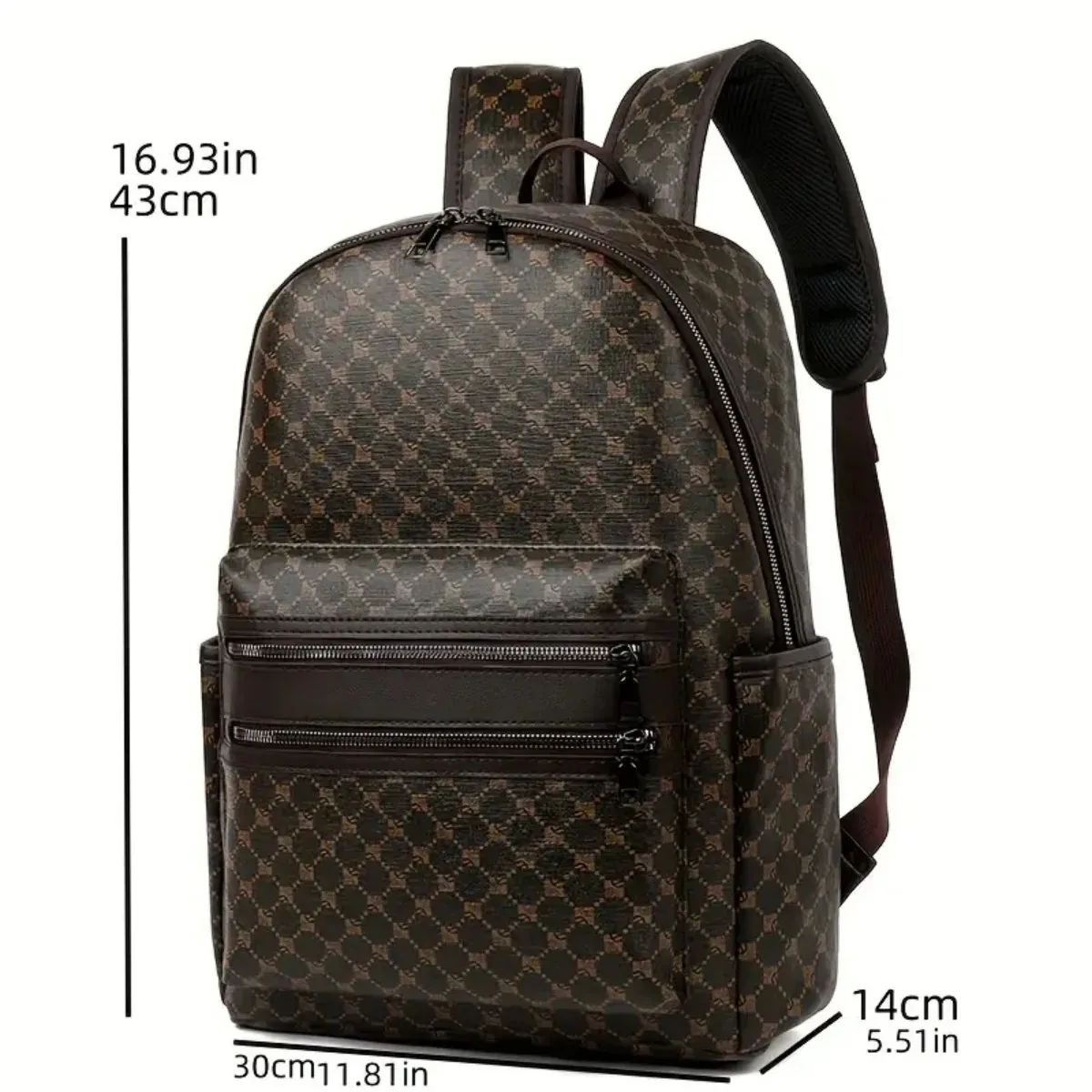 sac à dos noir à la mode, grande capacité, avec bretelles réglables, plusieurs compartiments et poches zippées pour l'école, le travail et les voyages, sac à dos pour étudiant