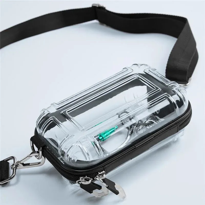Sac à bandoulière transparent pour femme, sac à cosmétiques, valise design, fermeture éclair, sacs de messager initiés, lavage, mini trousse de maquillage, nouveau