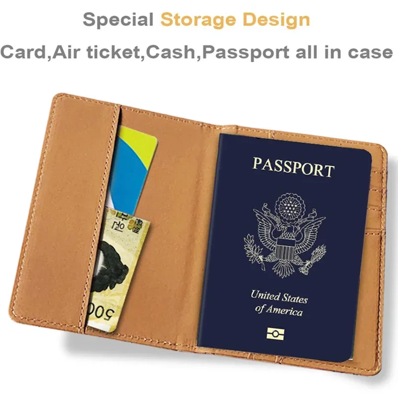 porte-passeport de voyage, étui en cuir pu pour passeport, housse de passeport, portefeuille de voyage pour femmes et hommes