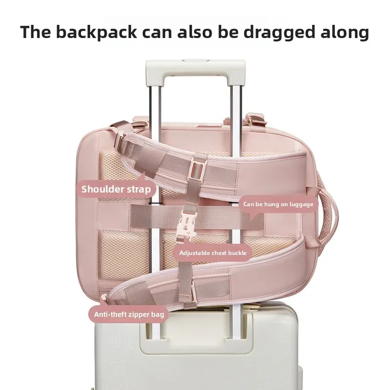 sac à dos à compression sous vide pour femmes, sac de voyage de grande capacité avec séparation humide et sèche, sac à bandoulière extensible