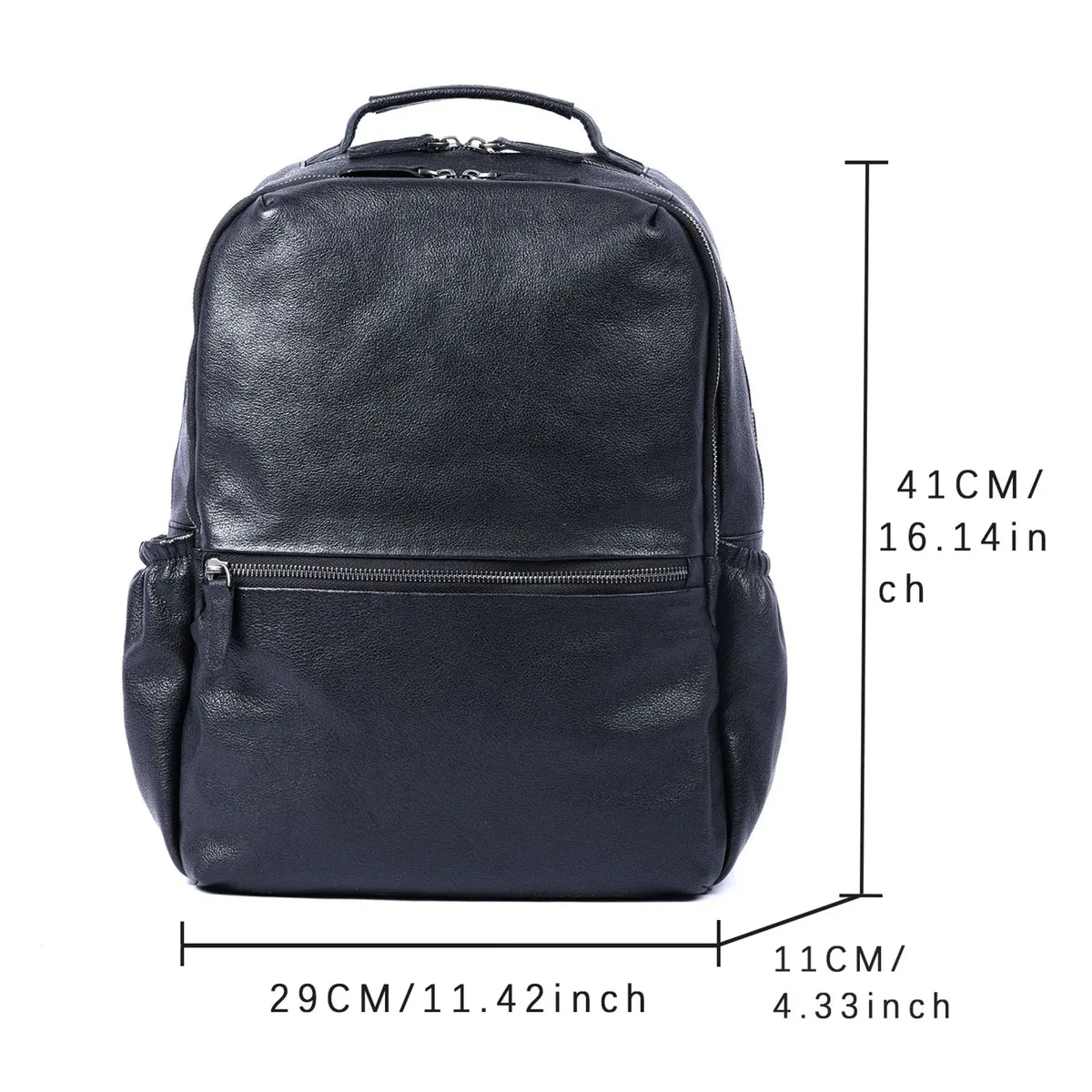 sac à dos décontracté en cuir véritable pour hommes, sacoche pour ordinateur portable, sac de voyage en cuir de vache de première qualité, style preppy à la mode