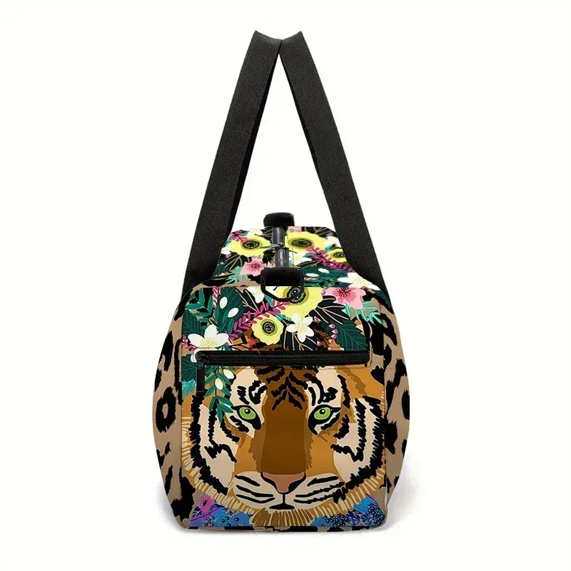 sac de voyage grande capacité léopard tigre pour garçons et filles – meilleurs cadeaux – sac de sport de voyage 2d dessin animé pour enfants