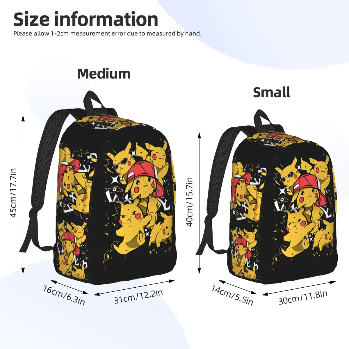 sac à dos pokemon pikachu à la mode, mochilas, sac à dos à bandoulière robuste de haute qualité pour lycée