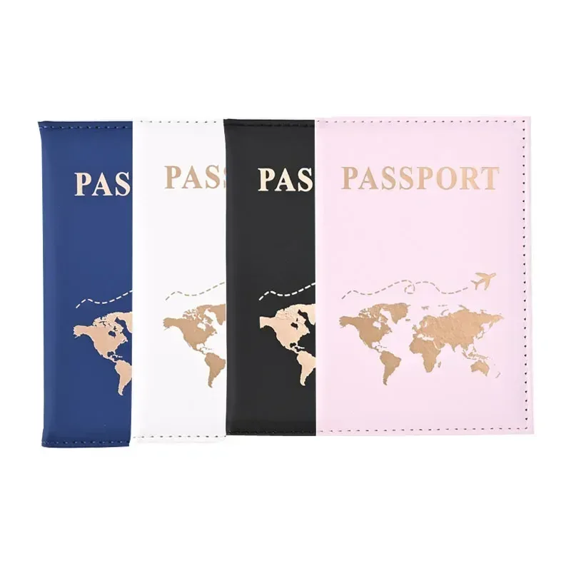 portefeuille de voyage en cuir pu pour passeport, organiseur de cartes, accessoires de voyage tendance pour femmes/hommes