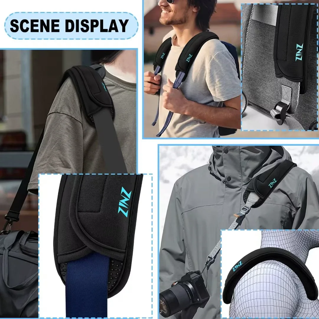 lot de 2 épaulettes universelles avec coussin ultra épais pour sacs à main, sacs à dos, sacs bandoulière, longues, antidérapantes et respirantes