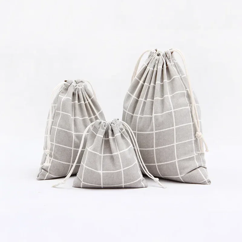 sacs en coton à cordon pour mariage, noël, cadeaux, emballage diy, petites pochettes à cordon, étuis de rangement anti-poussière pour la maison