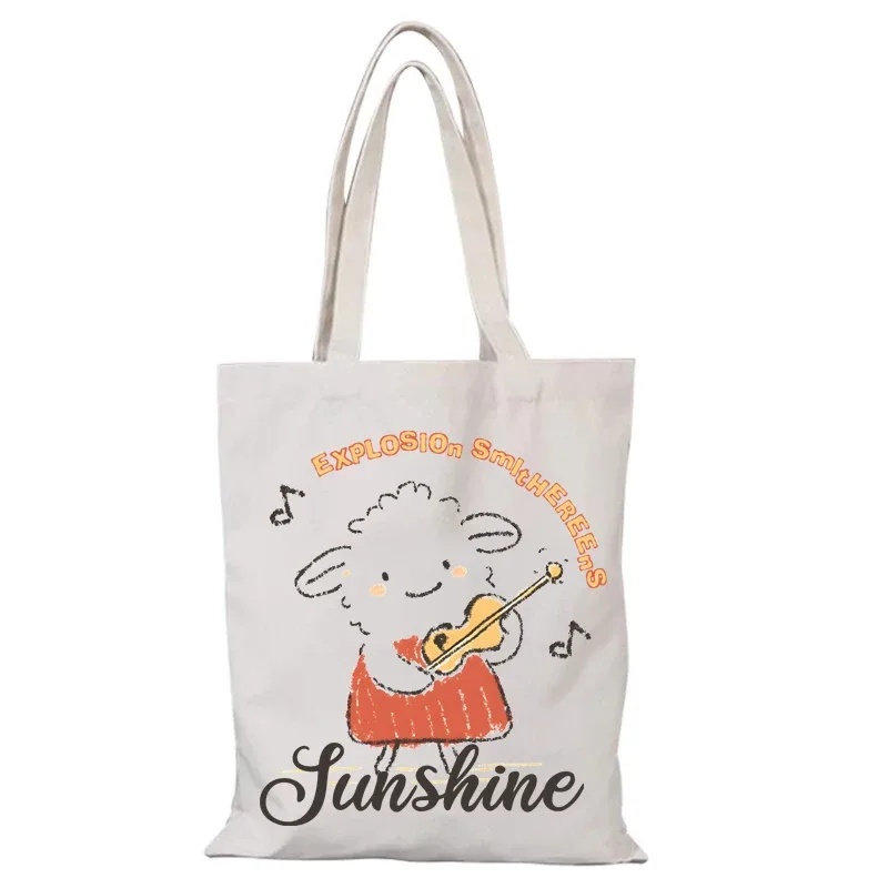 sac à bandoulière mignon pour femmes, sacs en tissu de loisirs, sac écologique, nouveaux sacs à main, fourre-tout de shopping, sac à main en toile de plage pliable