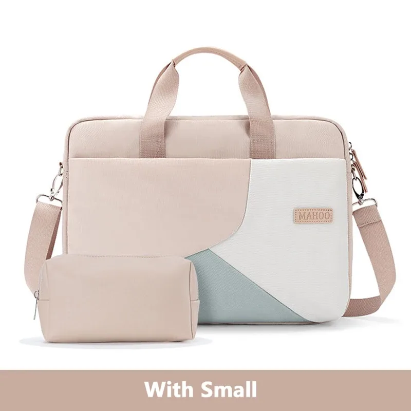 sac pour ordinateur portable 2026 compatible avec apple huawei macbook 13, 14 et 15,6 pouces, sac pour femme à blocs de couleur, résistant aux chocs