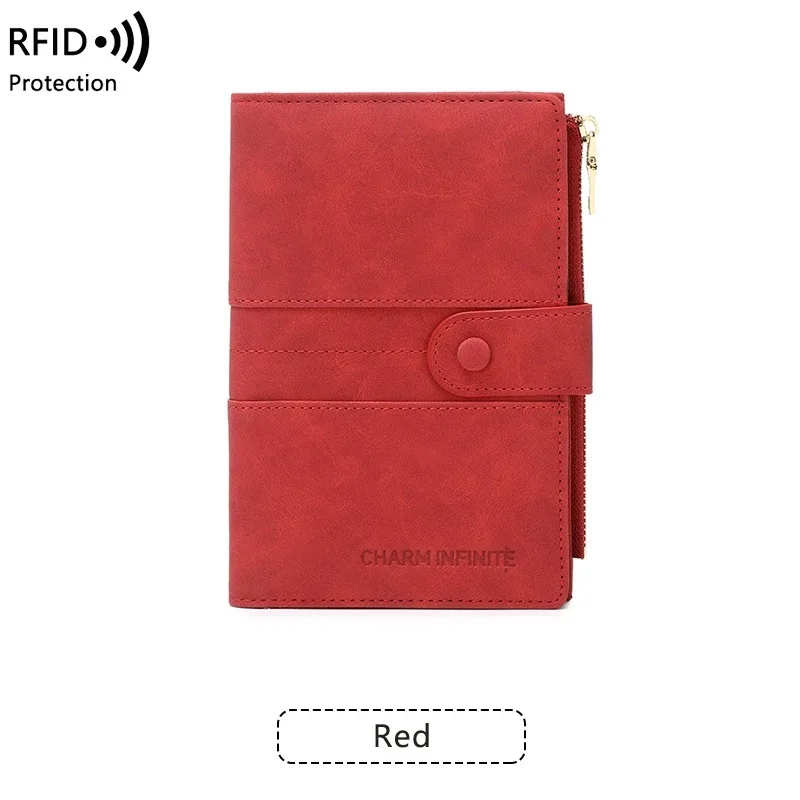 nouvelle pochette de passeport antivol rfid avec fermeture éclair, porte-documents multifonctionnel pour voyage