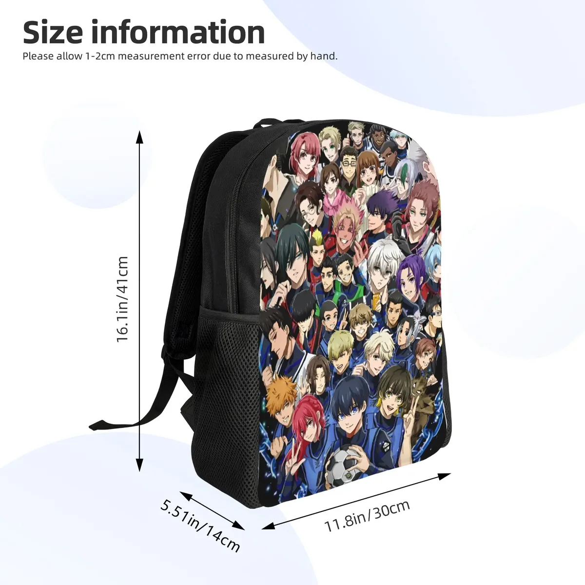 sac à dos blue locks pour hommes, femmes, adolescents, lycéens, randonnée, voyage, sac à dos de jour, football, anime, sacs en toile pour ordinateur portable, durable