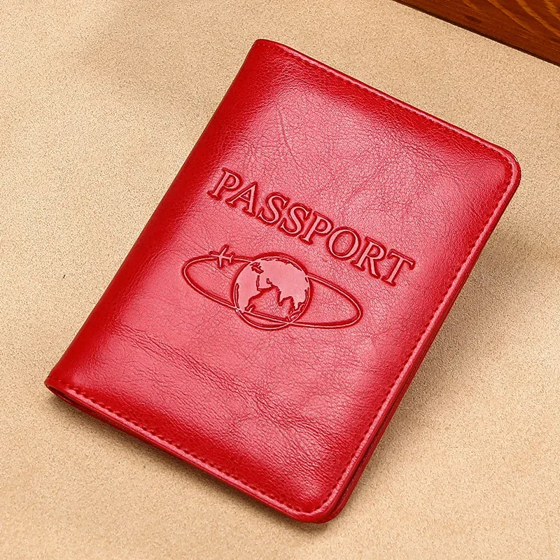 porte-passeport en cuir véritable-portefeuille de voyage bloquant rfid pour passeport et billets, étui à documents multifonctionnel