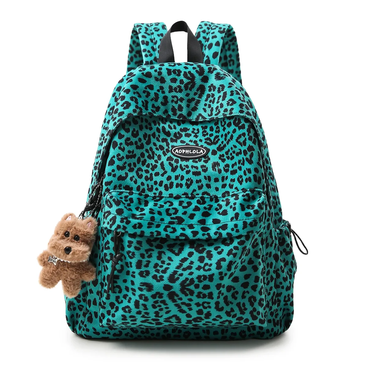 sacs à dos de grande capacité en nylon imprimé léopard, fermeture éclair, haute qualité, mode, dos intérieur avec poche à fermeture éclair, 2026