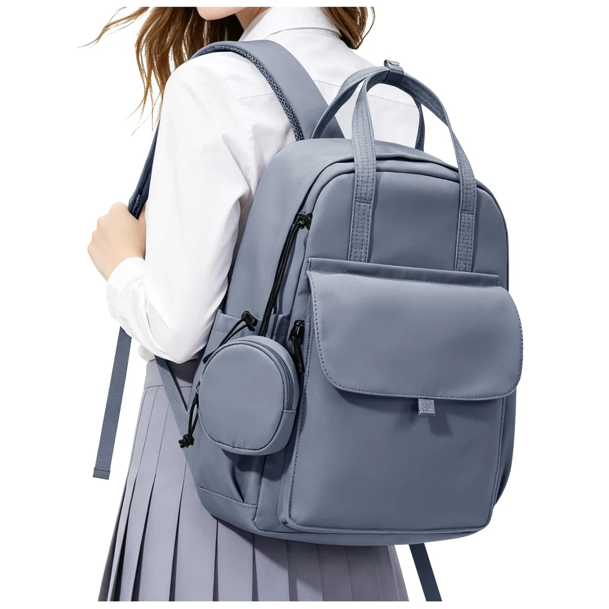 sac à dos décontracté, sac à dos scolaire essentiel pour les adolescents, sac à dos antivol de grande capacité avec pochette pour cartes