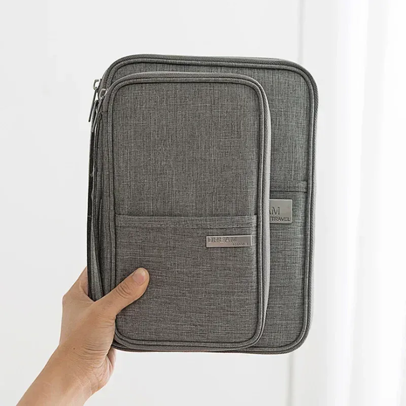 porte-passeport de voyage étanche multifonction pour femmes, housse rose, sacs, organisateur de documents familiaux, sac d'accessoires de voyage, nouvelle collection