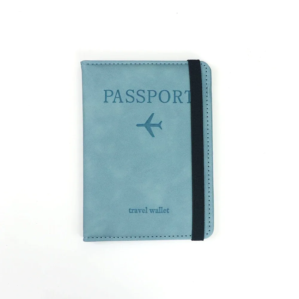 porte-cartes en cuir pu personnalisé avec nom, porte-passeport, housse de passeport rfid, sac de voyage multifonctionnel, porte-documents