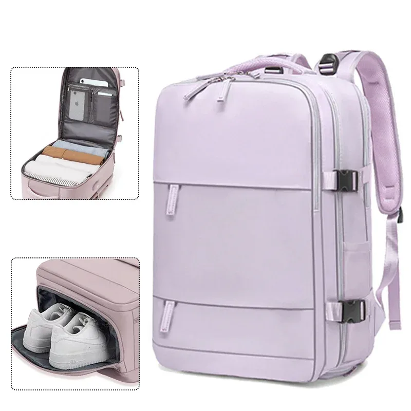 sac à dos pour ordinateur portable avec chargement usb, sac à dos pour femme en nylon de haute qualité, sac à dos d'affaires pour femme, sac à dos de voyage en plein air pour femme