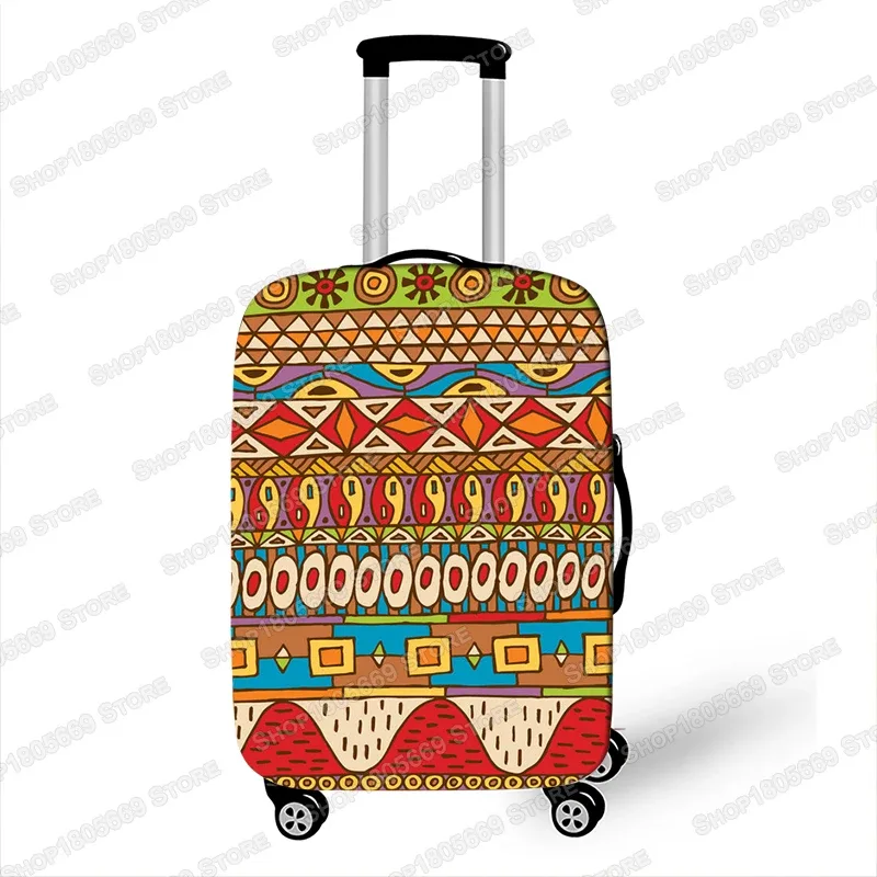 housse de bagage imprimée à motif afro pour voyage, housse de valise marron pour femmes africaines, housse de protection élastique pour chariot de voyage