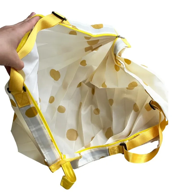 grand sac de courses pliable réutilisable, sac écologique pour l'épicerie, sacs de rangement pour jouets de plage, sac à bandoulière avec imprimé chat et citron, pochette fourre-tout