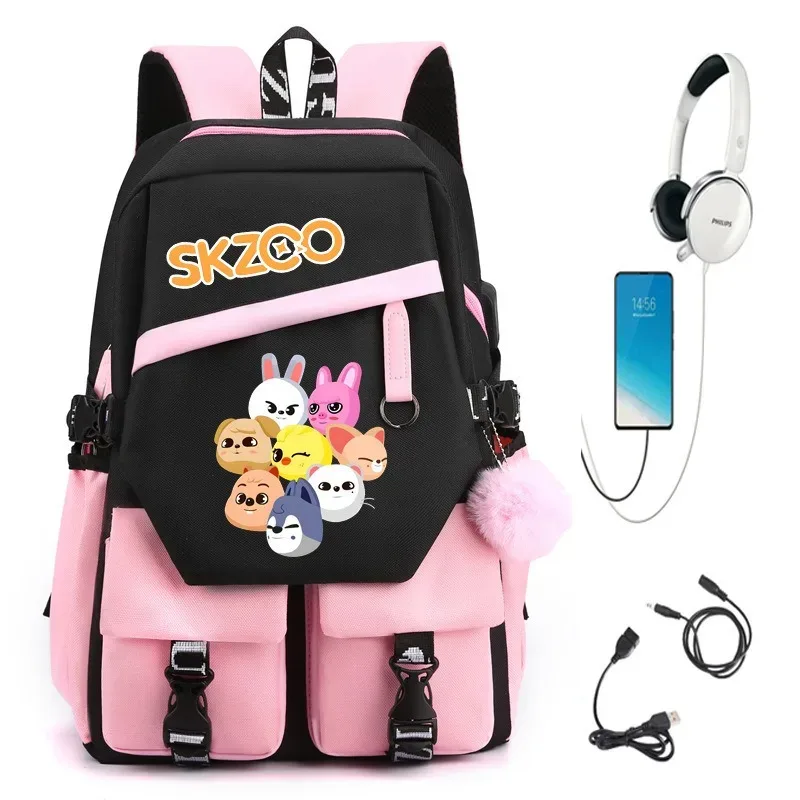 nouveau straykids sac à bandoulière étudiant sac à dos sac de loisirs voyage sac à dos skzoo sacs d'école garçons filles adolescents bookbag