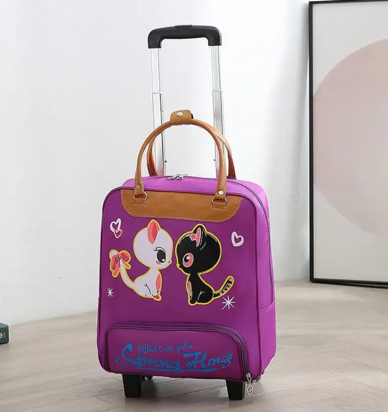 sac à roulettes de voyage pour femme, valise à roulettes, bagage à roulettes, marque, 20 po