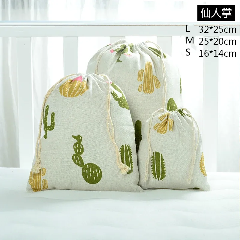 sac de voyage décontracté en coton et lin, sac à cosmétiques à cordon de serrage à faisceau simple, trousse de maquillage organisateur femmes hommes chaussures pochette de rangement