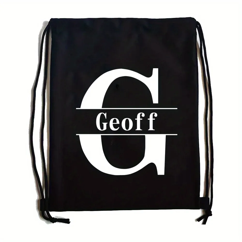 sac à dos à cordon personnalisé avec nom, sac de sport à double épaule, sac personnalisé avec initiales, sac portable pour randonnée et camping en plein air