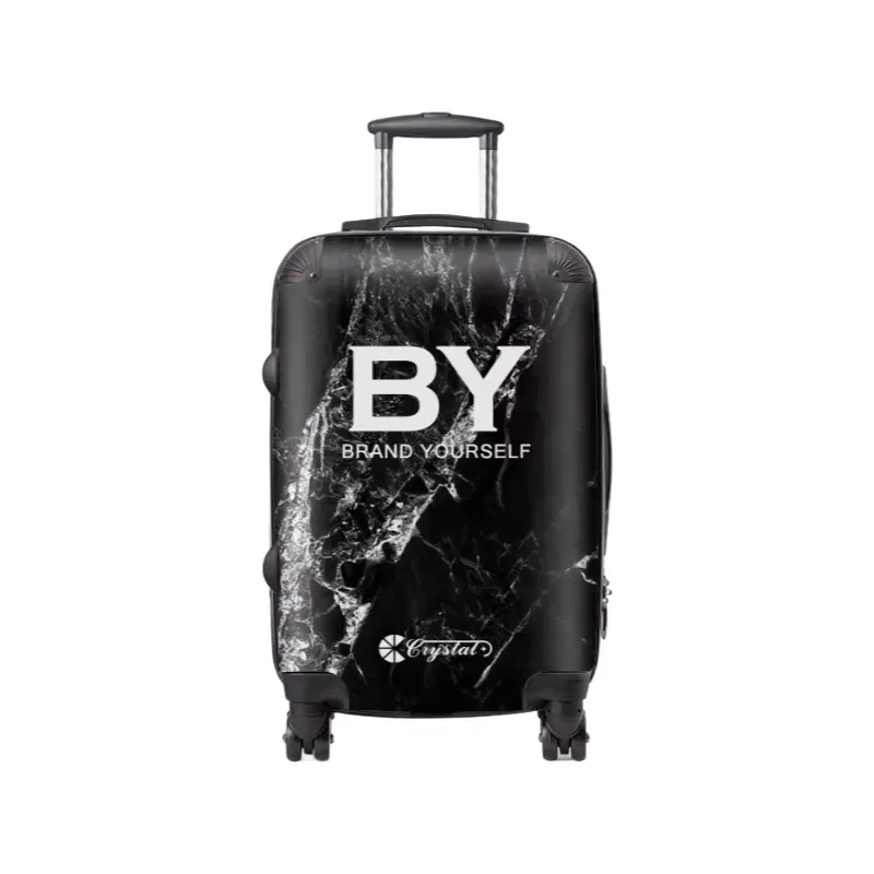valise à rayures classiques personnalisée : sac trolley monogramme personnalisé avec roulettes