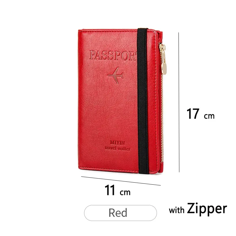 rfid anti blocage mince porte-passeport housse portefeuille de voyage pour hommes femmes multi-fonction id porte-carte bancaire accessoires