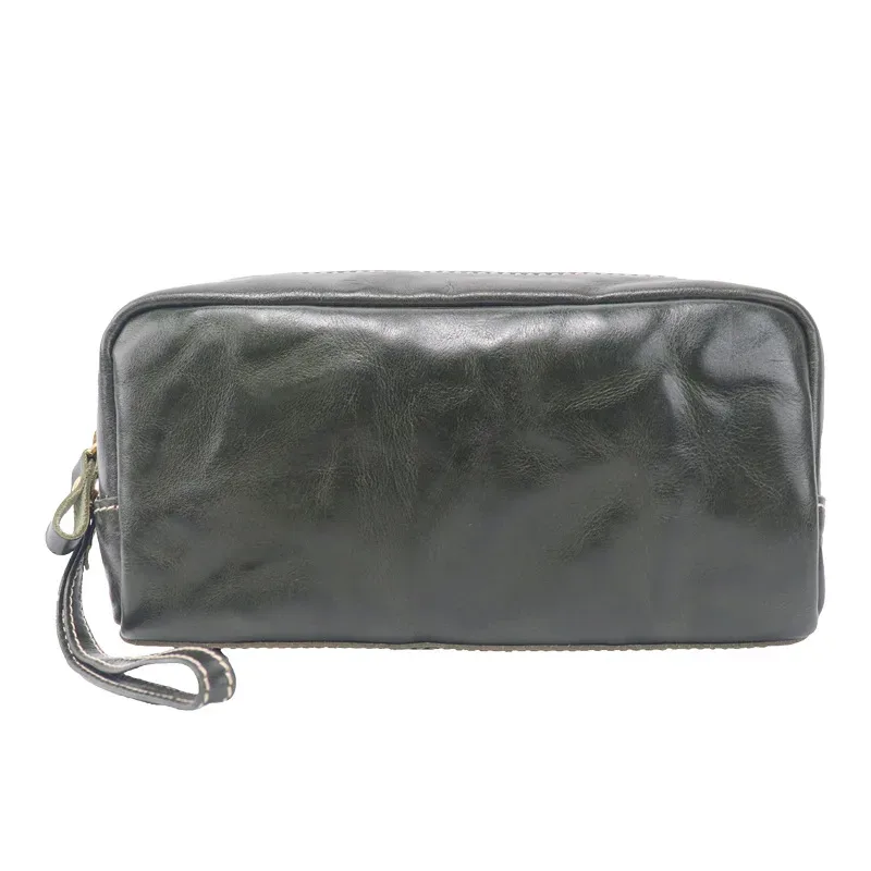 sac de voyage en cuir véritable pour homme, trousse de toilette en cuir tanné végétal, grande capacité pour voyages d'affaires