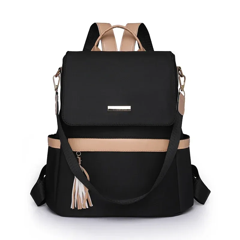 sacs à dos à compartiment intérieur softback pour femmes, sacs à dos en nylon à fermeture éclair, décontracté, solide, grande capacité, haute qualité, 2024
