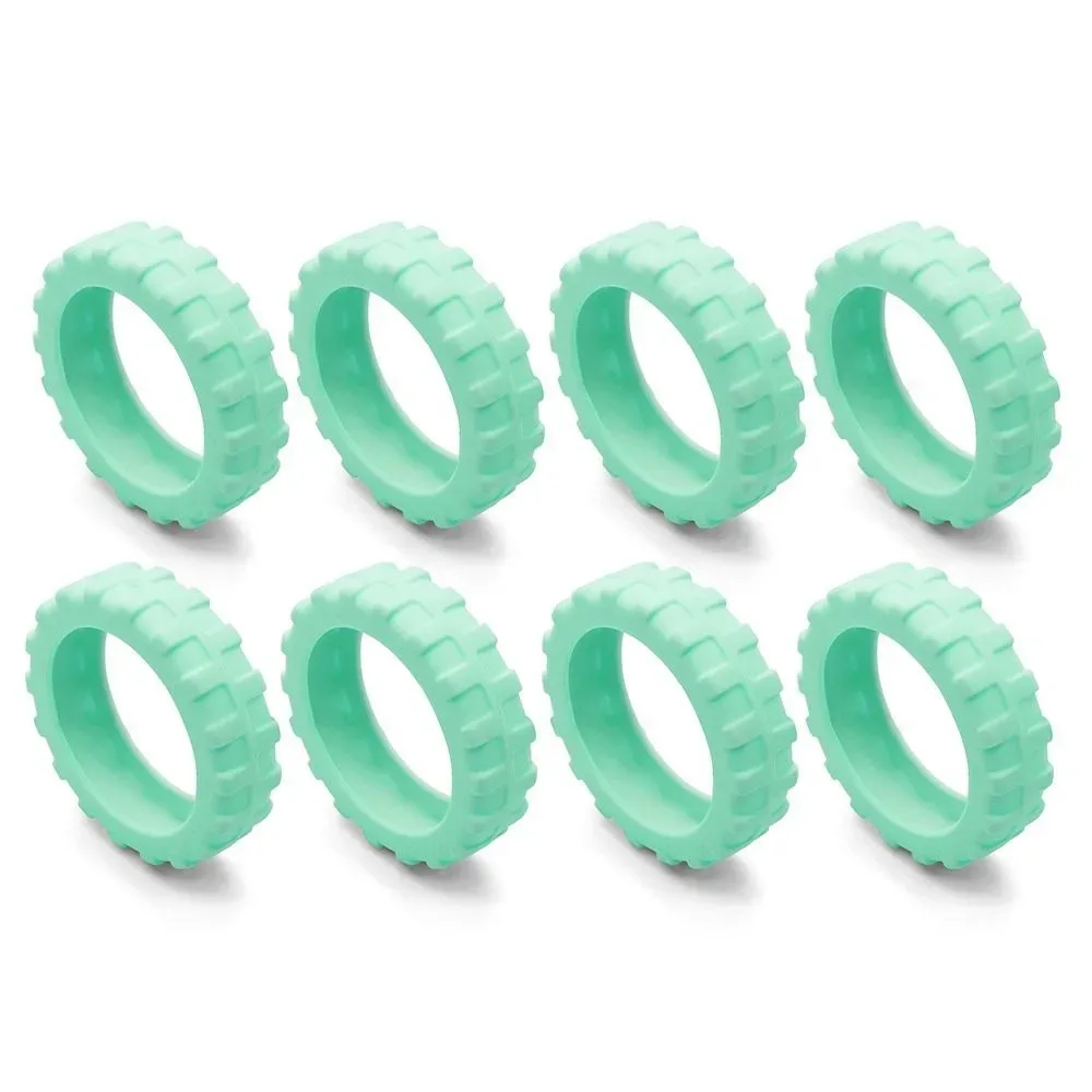 8 pièces/ensemble housse de protection de roues de valise en silicone avec son silencieux pièces de valise essieux protecteur de roues de bagages pour bagages