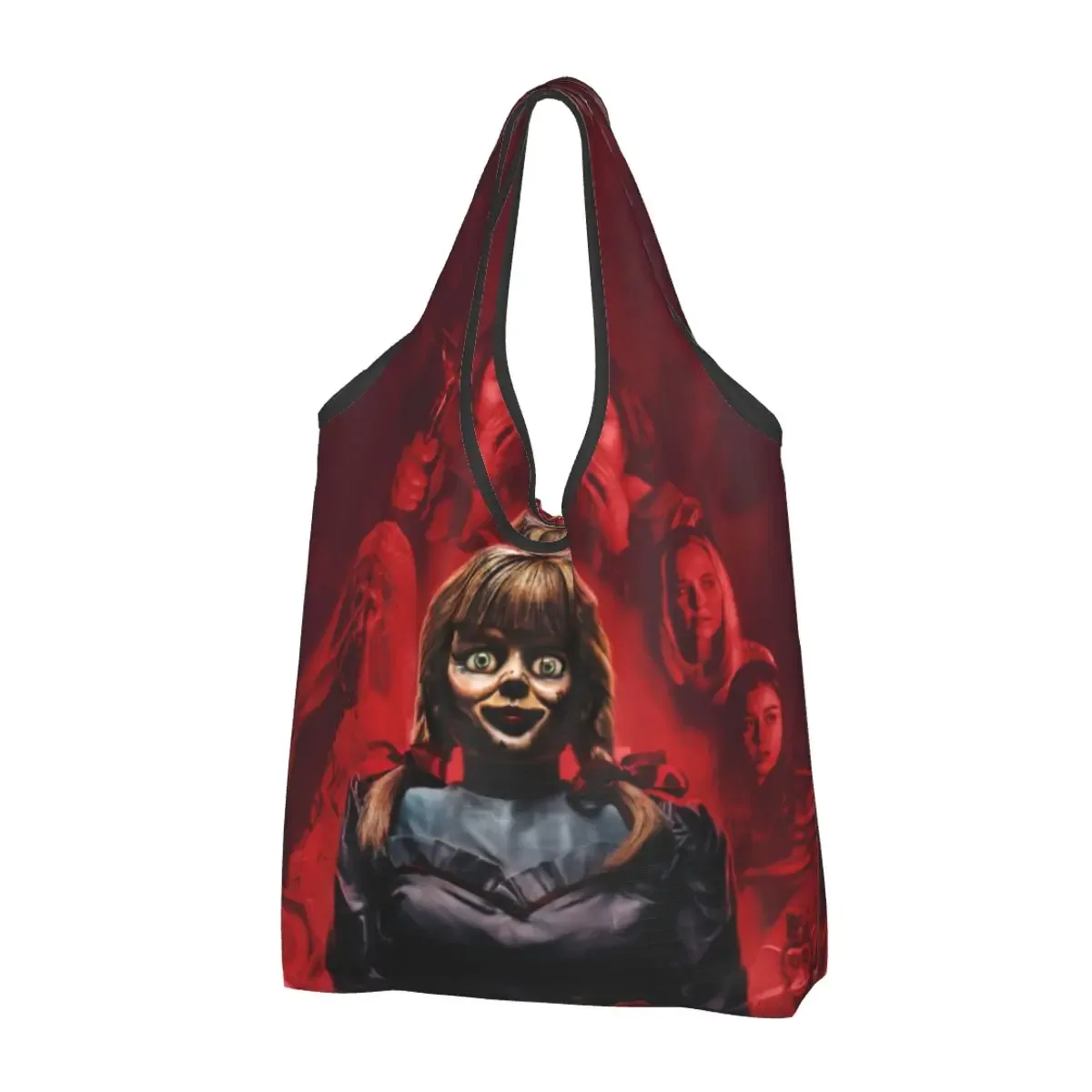 sac à provisions réutilisable personnalisé pour femme, sac fourre-tout portable, sacs d'épicerie, halloween, film d'horreur, rick