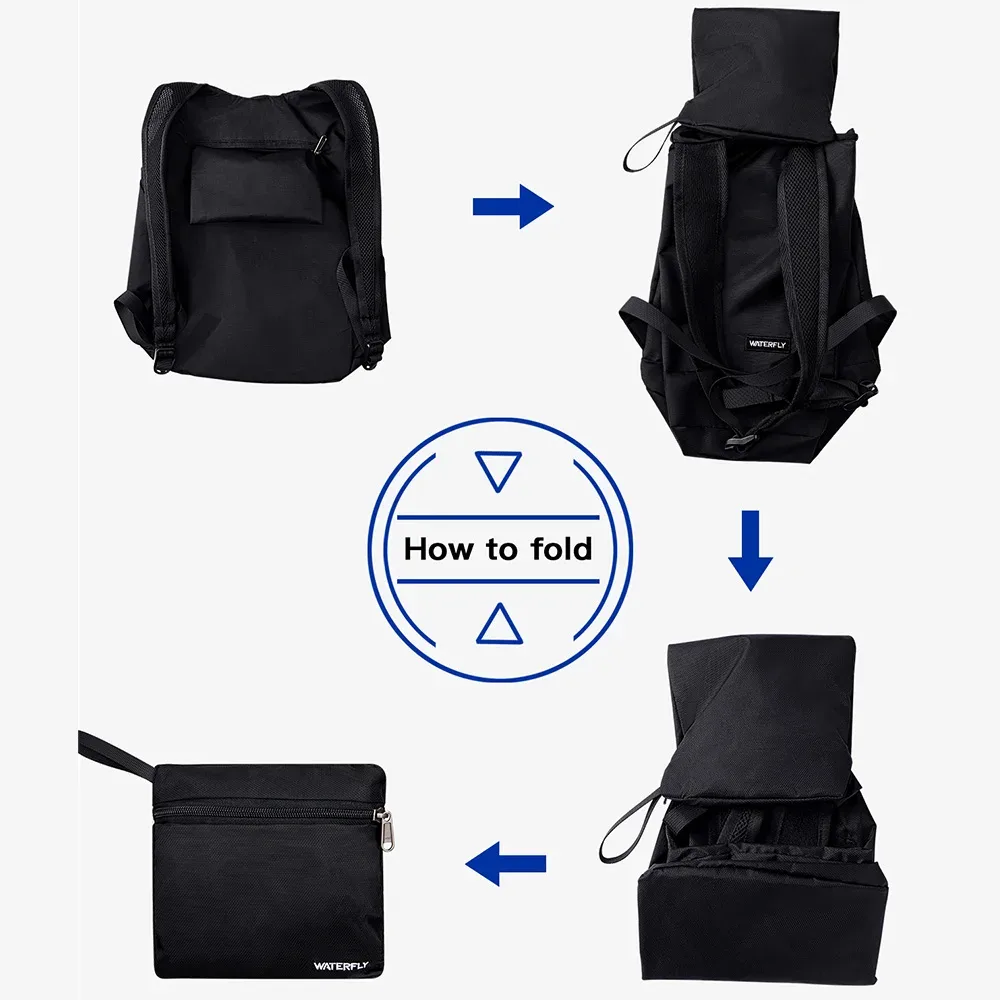 sac à dos de randonnée léger pliable pour hommes et femmes, sac à dos de voyage pliable, sac de jour décontracté ultraléger et fin, 15l
