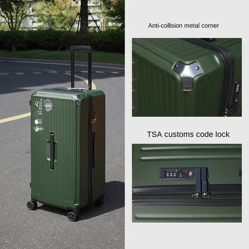 valise de voyage surdimensionnée de 28/30/36/50 pouces avec cinq roues tournantes, boîtier embarqué de 20 pouces, bagages à roulettes de grande capacité pour pc