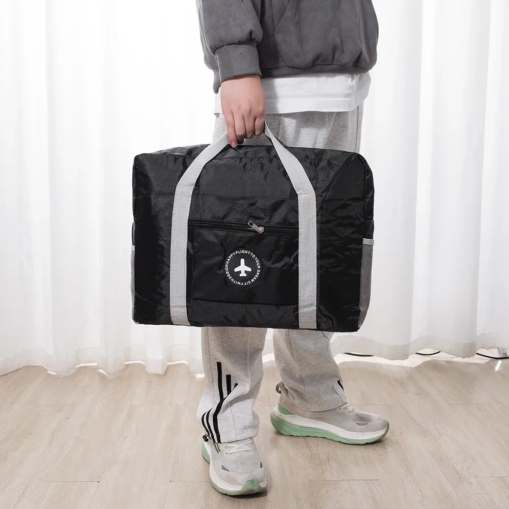 sac de voyage pliable de grande capacité, bagage à main portable pour courte distance, sac de rangement d'attente simple pour la livraison