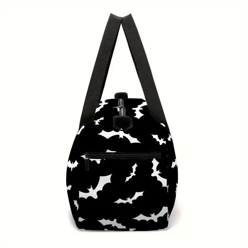 sac de voyage blanc et noir grande capacité pour garçons et filles, meilleurs cadeaux, sacs de voyage plats 2d à motif de dessin animé, sacs à main pour enfants