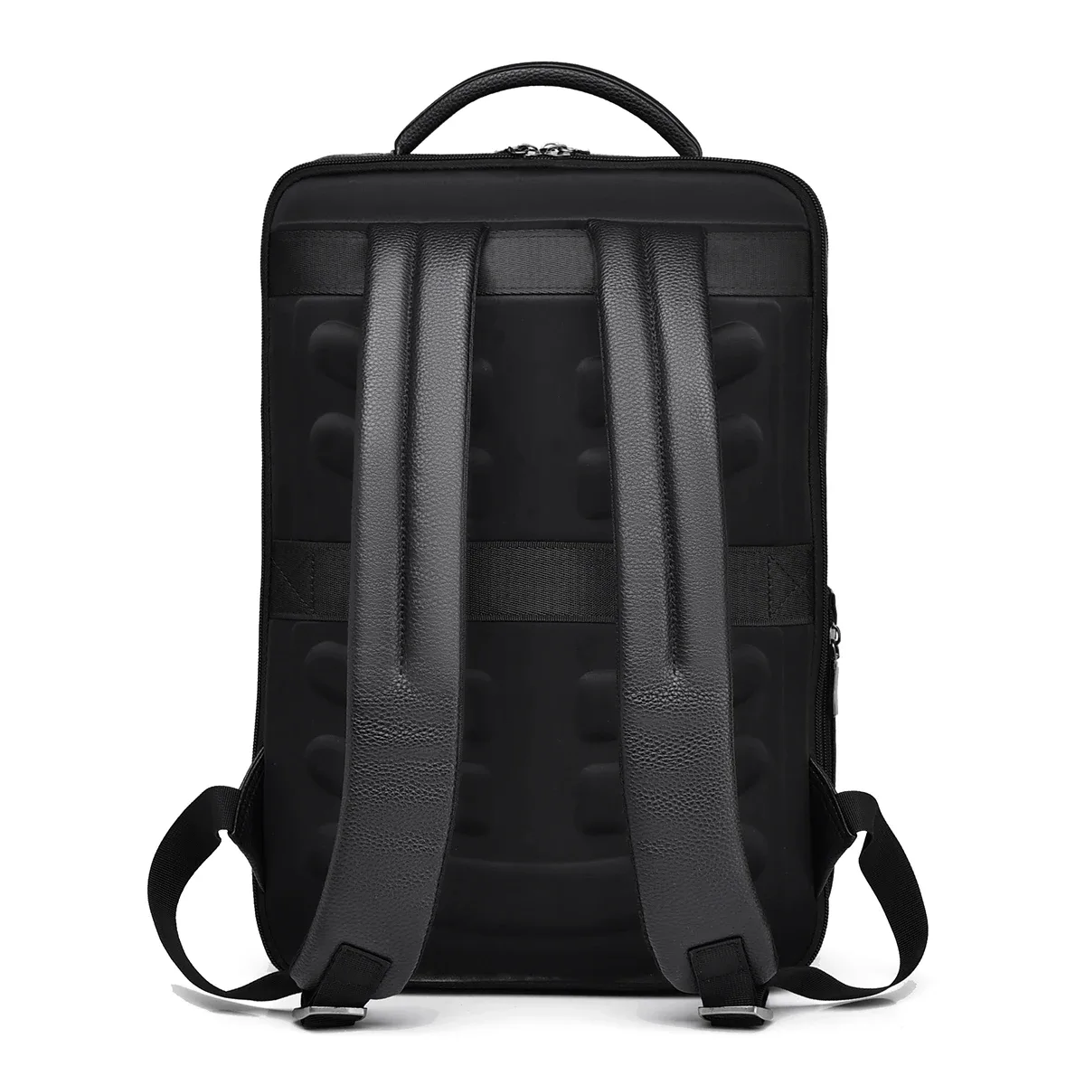 sac à dos en pu pour hommes, sac d'ordinateur de 15.6 pouces, sac à dos de rangement multi-poches décontracté pour affaires