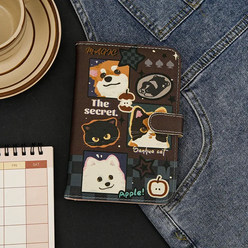housse de passeport en pu mignonne et amusante pour les voyages, porte-cartes d'identité multifonctionnel, organisateur portable de billets et de cartes de crédit